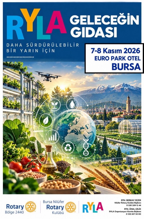 RYLA Geleceğin Gıdası afişi: daha sürdürülebilir bir yarın için, 7-8 Kasım 2026, Euro Park Otel, Bursa